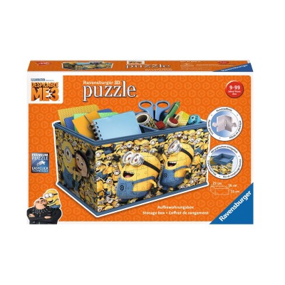 Puzzle 3d 216 pièces : boîte de rangement - les minions  Ravensburger    304488